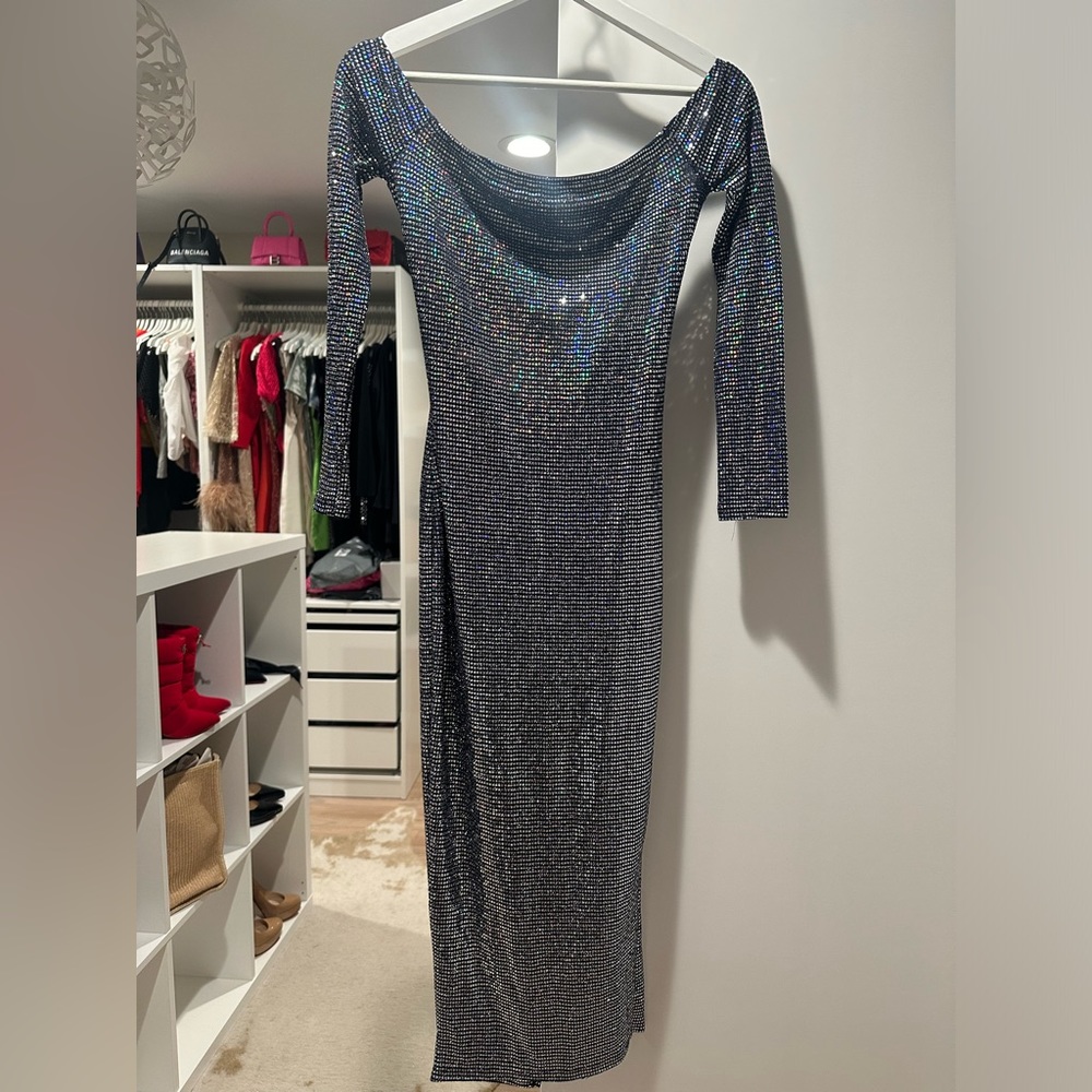 Sequin bodycon backless dress